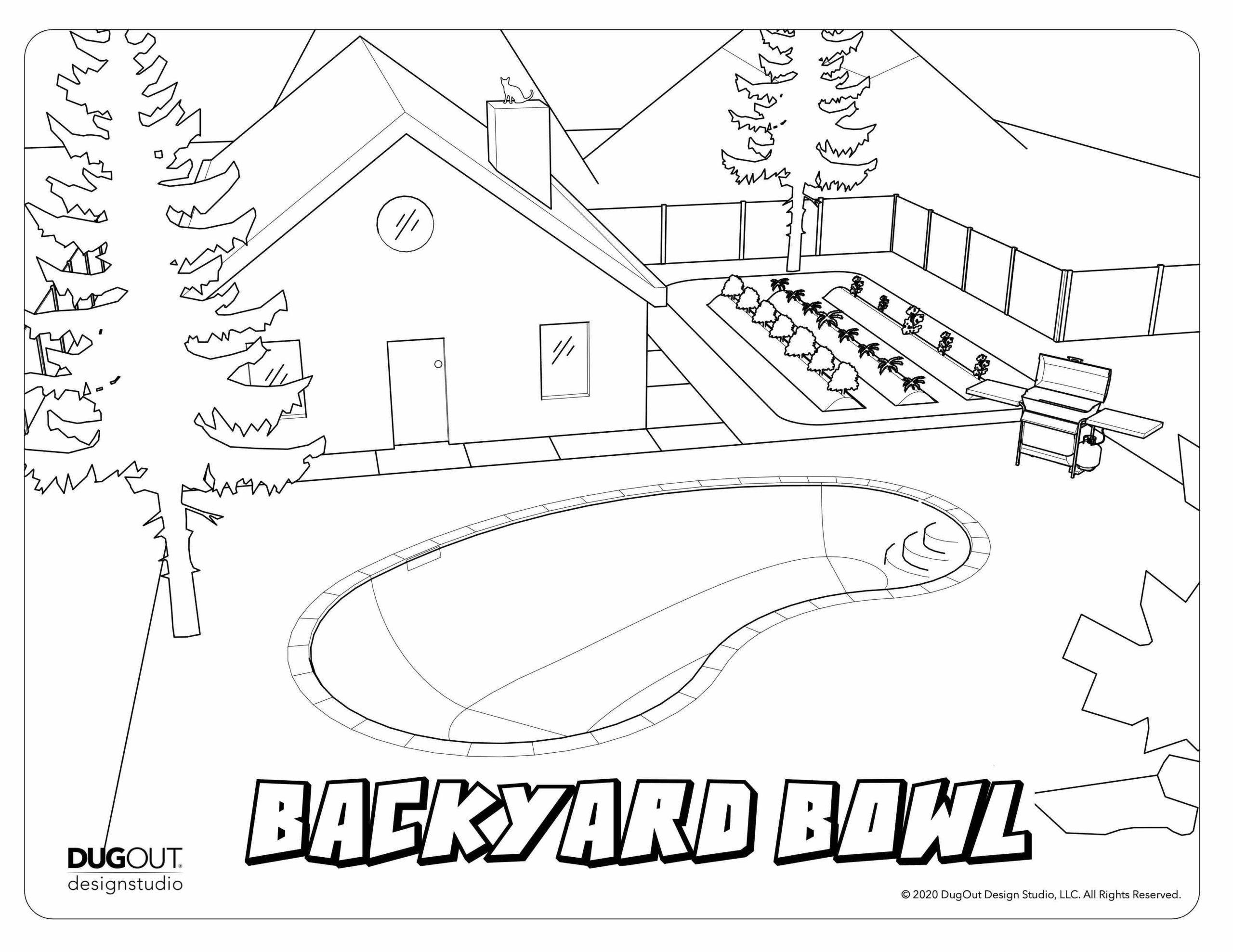 Backyard Bowl coloring page