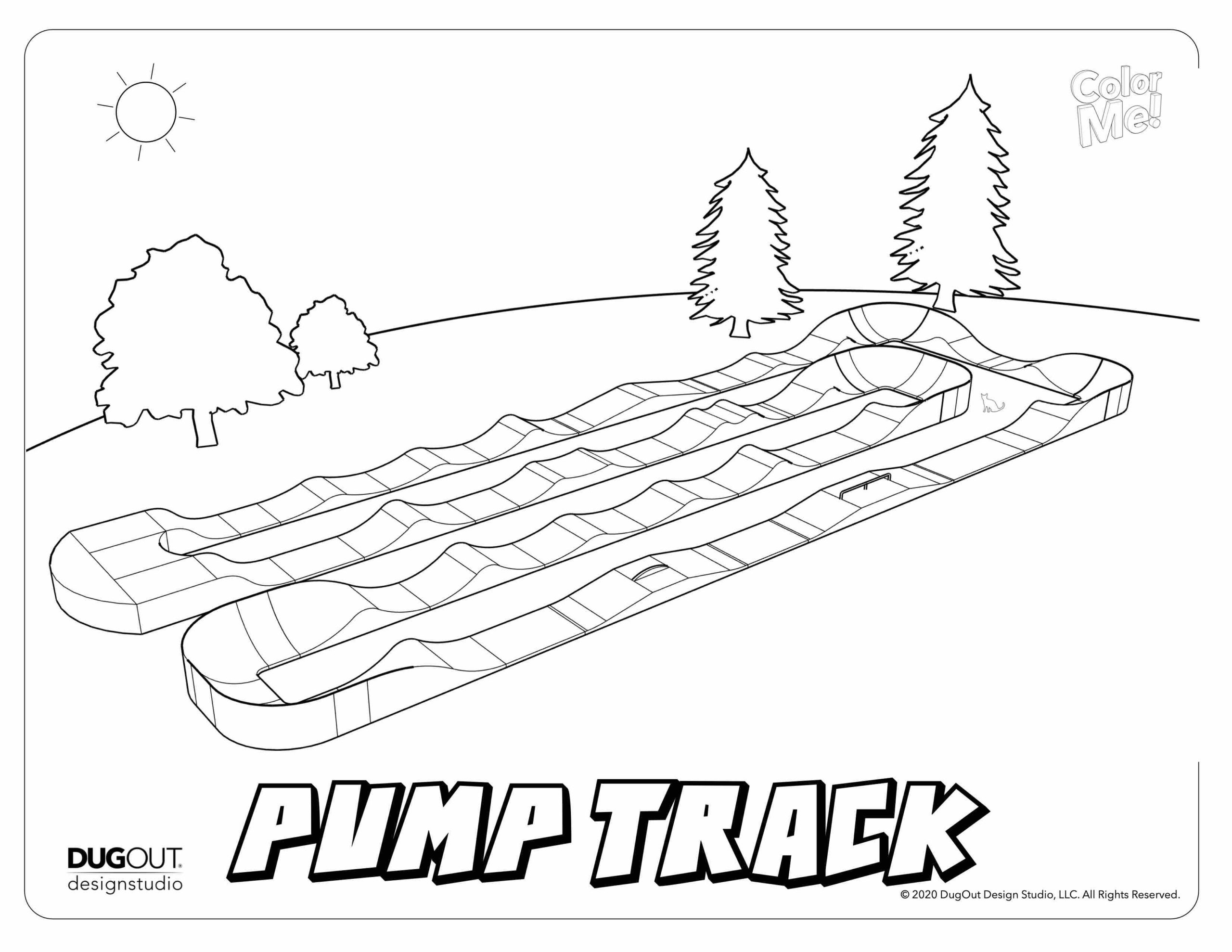 Pump Track Coloring page