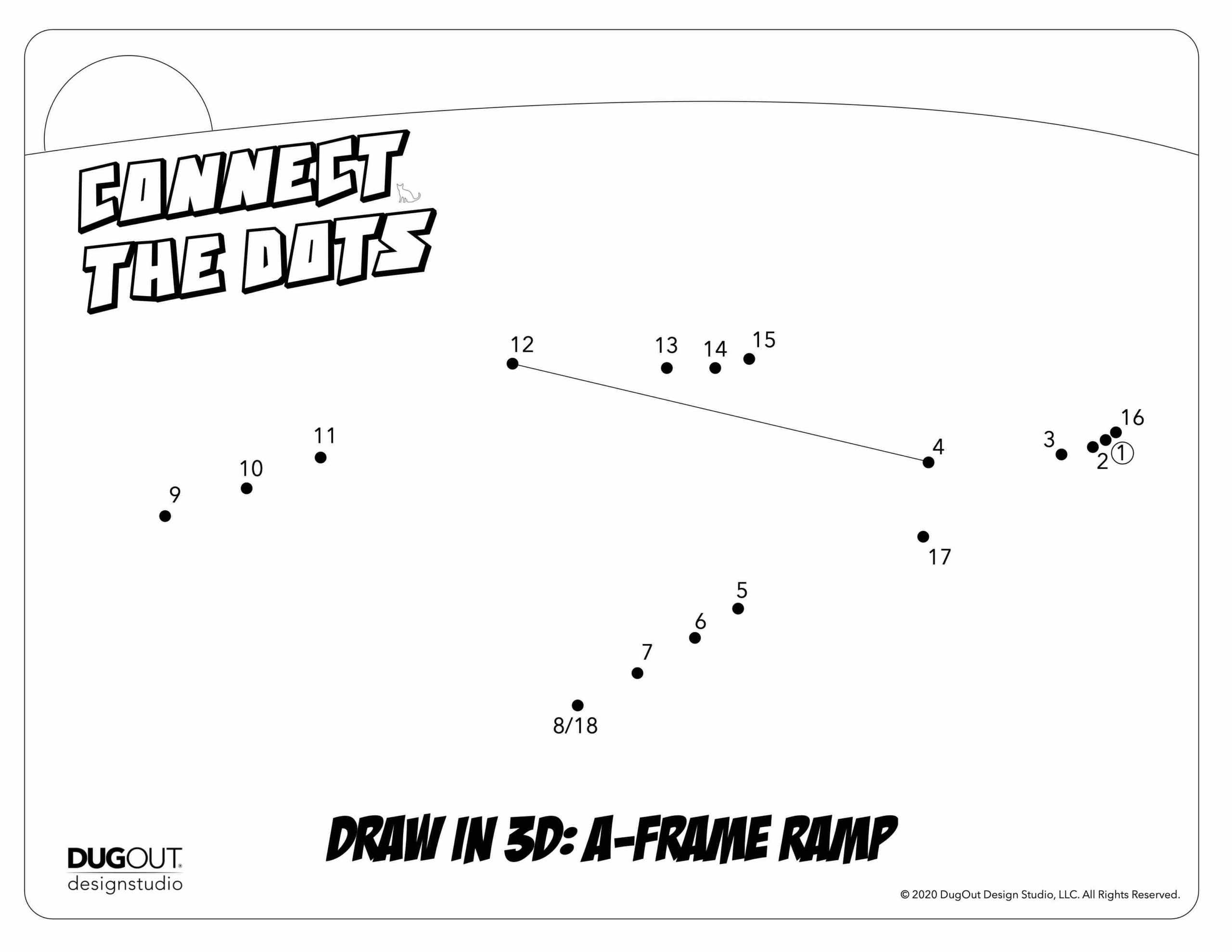 Connect the Dots: Learn to draw a 3D A-Frame Ramp