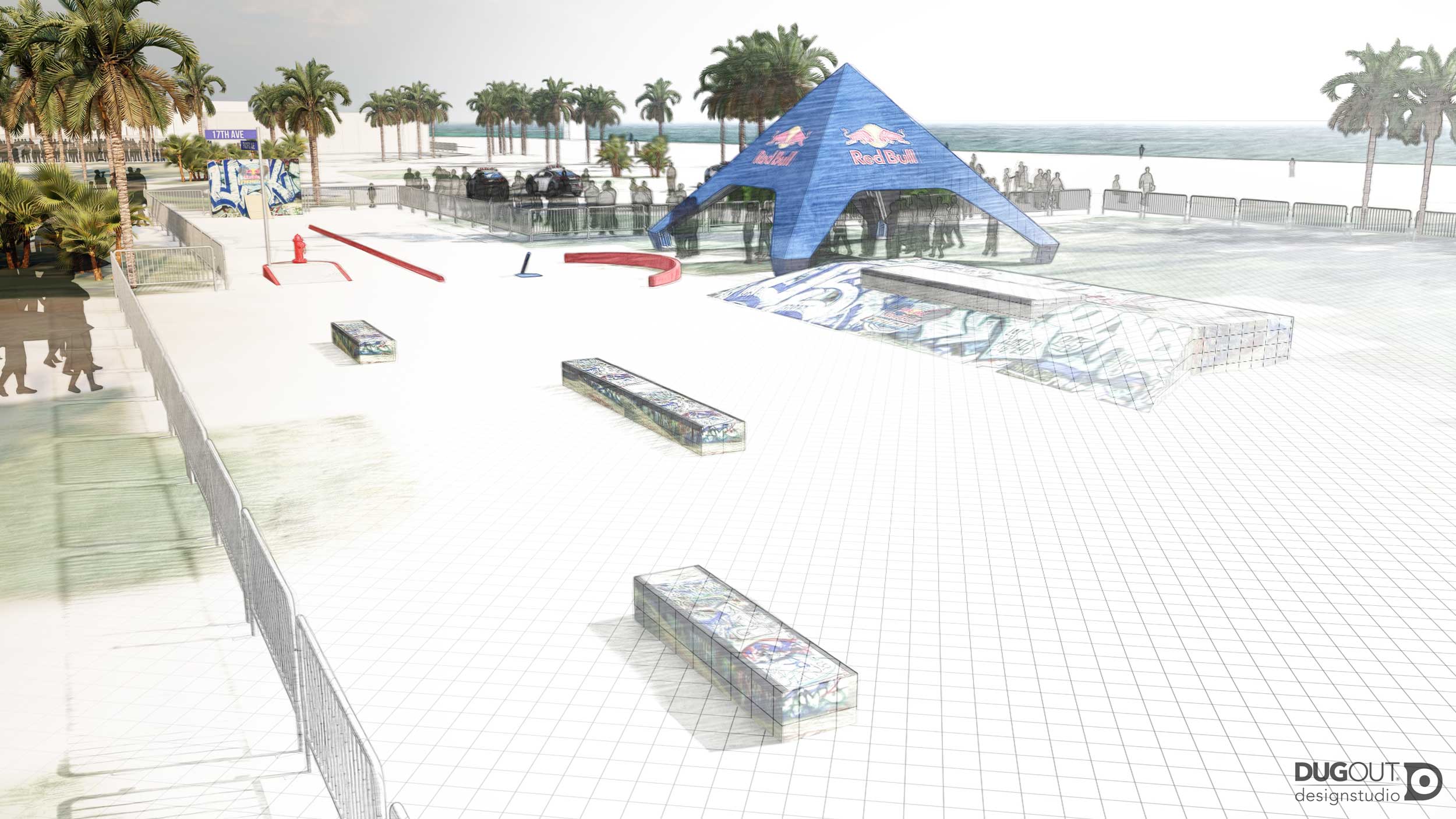 3D Rendering of the RedBull Origin Street Course