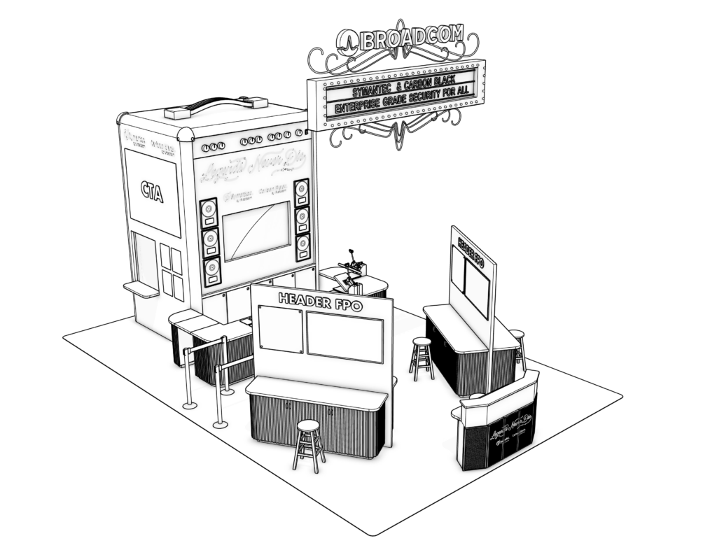 Broadcom booth 3D Model